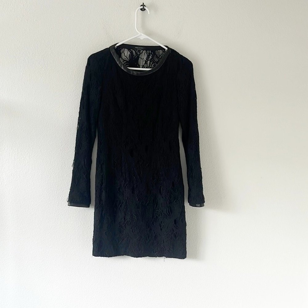 Rag & Bone Black Lace Slim Fit Dress